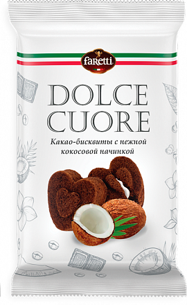 Пирожное «DOLCE CUORE» с нежной кокосовой начинкой 60 г